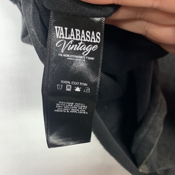 Valabasas Black Short Sleeve Tee with Vintage Motorcycle Graphic - Picture 6 of 8